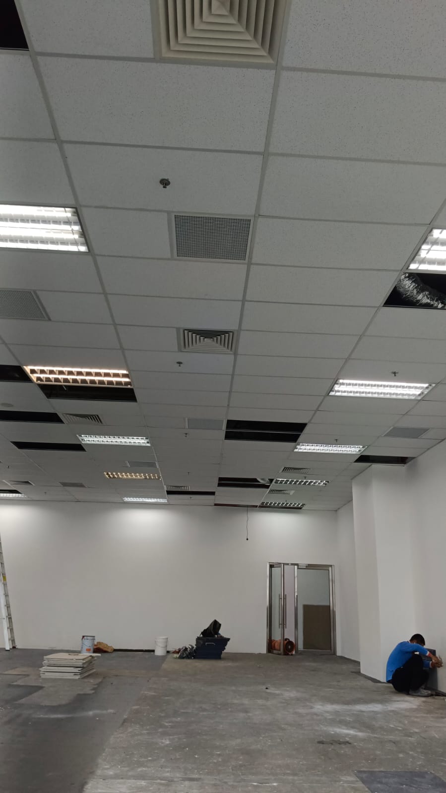AR Engineering Ceiling Partition Singapore — office ceiling renovation with new lighting layout